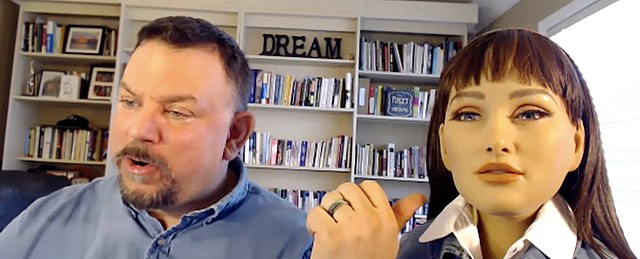 robot helping to teach