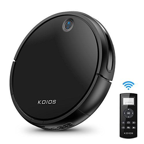Robot Vacuum Cleaner by KOIOS – I3 80% Higher Suction Robotic Vacuum Cleaner with Self charging & Drop sensing Technology, HEPA Filter for Pet Fur, 2600mAH Battery Long Time Floor Cleaner