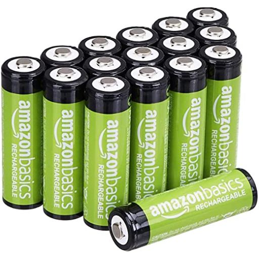 Amazon Basics AA Rechargeable Batteries (2000 mAh), Pre-charged - Pack of 16