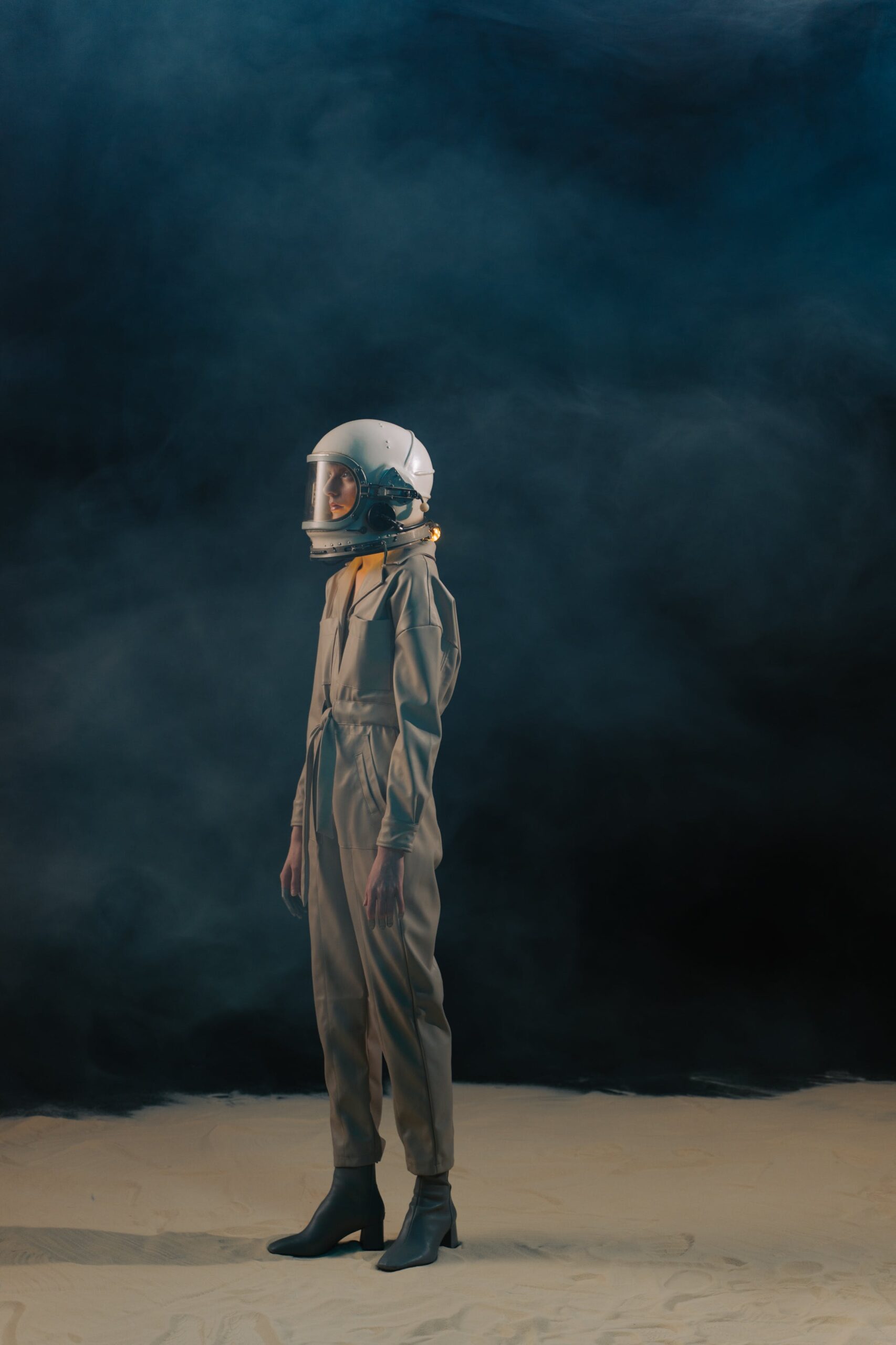 woman in astronaut suit